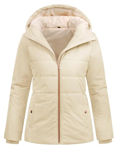 RITOSTA Doudoune Femme Hiver Manteau Court Veste Matelassée Chaud Manteaux à Capuche Blouson Zippé Parka Epaisse Jacket Casual Anorak avec Poches