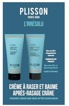 Plisson - Natürlicher After Shave Balsam – alle Hauttypen – 97% Inhaltsstoffe natürlichen Ursprungs, Wildmütterchen, Hauswurz, Kaktusfeige und Aloe Vera – 100 ml (Aftershave-Balsam + Anti-Aging-Creme)