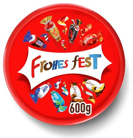 Celebrations Frohes Fest Personalisierte Dose | Pralinenmischung | zu Weihnachten oder Ostern | Geschenkbox | 1x 600-g-Dose