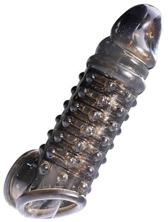 JiXGzAo Penishülle Penis Sleeve Extender Mit Eichel Und Noppen Weiches TPE Penisvergrößerung Penismanschetten Penisring Cockring Hodenringe Sexspielzeug Für Männer