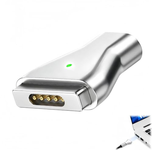 Eltichorix USB C auf MagSafe 2 Adapter, T-Spitze, für MacBook Pro/Air | Zinkgehäuse, LED-Anzeige, für 100W PD, starker Magnet-Halt, nur zum Laden. Für MacBook 2012–2015, T-Tip Konverter