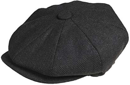 Béret Peaky Blinders en molleton laine - Noir - Medium