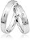 JC Trauringe 925er Sterling Silber Paar-Preis I Ehe-Ringe inkl. kostenloser Gravur I Verlobungsringe 4,5 mm breit inkl. Etui I Herren-Ring ohne & Damen-Ring mit Zirkonia-Stein I Gr. 48 bis 72 I S062