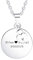 MeMeDIY Customized Name Halskette Personalisierte Gravur Geschenk für Männer Frauen Jungen Mädchen Edelstahl Round Lock Anhänger mit 3 mm Breiten 22-Zoll-Kette