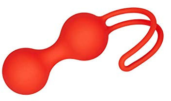 EIS, Liebeskugeln 'Work Out', Ø 3 cm, hautfreundliches Silikon mit Rückholband, 61 g, pink, Farbe:Rot