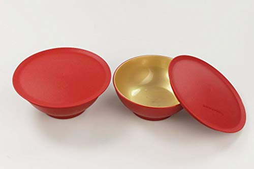 TUPPERWARE Allegra Dessert-Schälchen 275 ml rot-gold (2) Dessert Schale