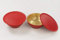 TUPPERWARE Allegra Dessert-Schälchen 275 ml rot-gold (2) Dessert Schale