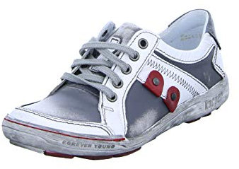 Kacper Damen Schnürer 2-4356 Grau (grau rot) Größe 36 EU