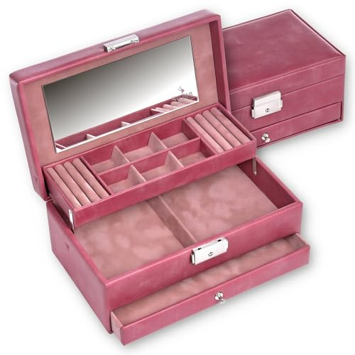 SACHER Schmuckkasten Helen - Handmade in Germany - Breite 24 cm (alt rosé)