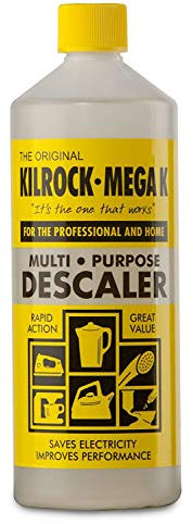 Kilrock Mega-K Multi-Purpose Descaler 2 x 1 Litre (24 Doses) - Limescale Descaling for Kettles, Shower Heads & Coffee Machines - Biodegradable and Phosphate Free