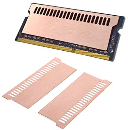 Easycargo Kit dissipateur thermique en cuivre + ruban adhésif conducteur thermique pré-appliqué - Tapis dissipateur thermique pour refroidissement - Mémoire RAM SODIMM DDR4 DDR3