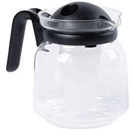 Fackelmann 2061150 Verseuse micro-ondable en verre 1 litre, théière au micro ondes, théière 1 litre, Verre, Plastique, 16 x 16 x 12 cm