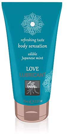 Shiatsu Essbares Gleitgel Auf Wasserbasis Mit Dem Erlesenen Geschmack Der Japanischen Minze, Verwöhnen Sie Ihre Sinne, 75 Ml