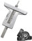 Apofly Rostfreier Stahl Tiefenmesser Profilmesser Profiltiefenmesser Reifenprofilmesser für Auto Motorrad Reifenprofiltiefe(0-50 MM)