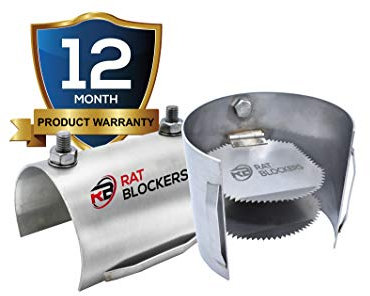 Rat Blockers Pour canalisations | Valve permanente de prévention des rats et acier inoxydable résistant à la rouille, raccord flexible 95 mm – 105 mm (lot de 1)