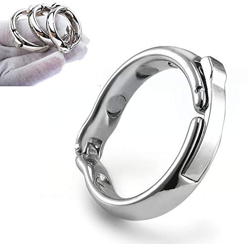 ChicLSQ 4 Größe Penis Vorhaut Ring Metall Zurückhalte mit 6 Magneten Magnetverschluss Verstellbarer Eichelring Penisring für Männer die Behandlung von Vorhaut mit Magnet-Therapie (XL 29-32mm))
