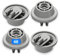 VIOKS Juego de 4 ruedas de cesta para lavavajillas Bosch 00611475 Siemens 611475 Küppersbusch 436718 con soporte para cesta inferior para lavavajillas