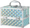 Kosmetikkoffer Klein Schminkkoffer Leer Make up Koffer Beauty Case mit Schloss Make up Organizer Koffer für Mädchen Nagelkoffer Cosmetic Case,Grün