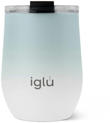 iglu Reusable Coffee Cup | Thermal Insulated Stainless Steel Travel Mug with Lid | Double Walled - Great for Hot & Cold Drinks | His & Hers Premium Eco-Friendly Gift (Alaska, 12oz)