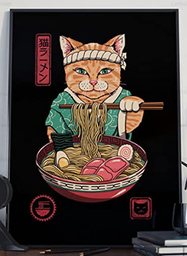 RUIYANMQ Puzzle 1000 Stück Japanische Samurai Katze Ramen Nostalgie Wandkunst Anime Holz Für Erwachsene Kinder Spiele Lernspielzeug Vq890Zw