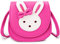 KEREDA Kinder Umhängetasche Mädchen, Niedlicher Hase CrossBody Tasche, PU Leder Prinzessin Mini Handtasche 2-8 Jahre