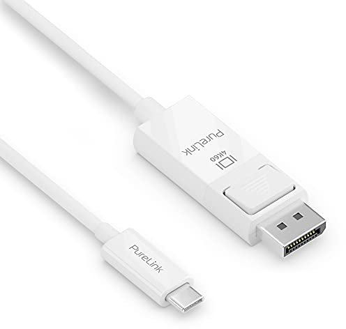 PureLink USB-C to DisplayPort Cable, 4K Ultra HD 60Hz, Gold-Plated Plug Contacts, 1.00 m, White
