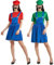 YIYUANIJI Super Brüder Cosplay Kostüm Outfit,Einteilig mit Hut und Bart,Geeignet für Karneval/Cosplay/Eltern-Kind-Verkleidung/Weihnachtsgeschenke