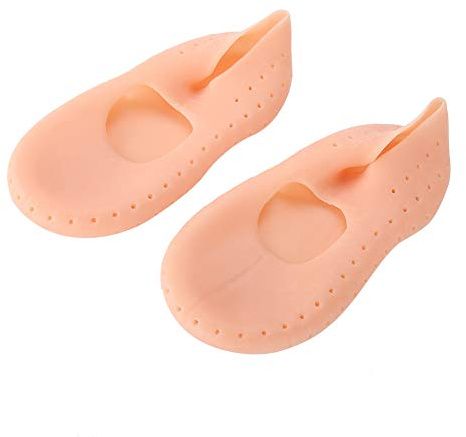 2pcs Silicone Sock,Silicone Moisturizing Socks Non-Slip Silicone Full Foot Socks Moisturizing Socks Foot Care Protection(L-Beige)