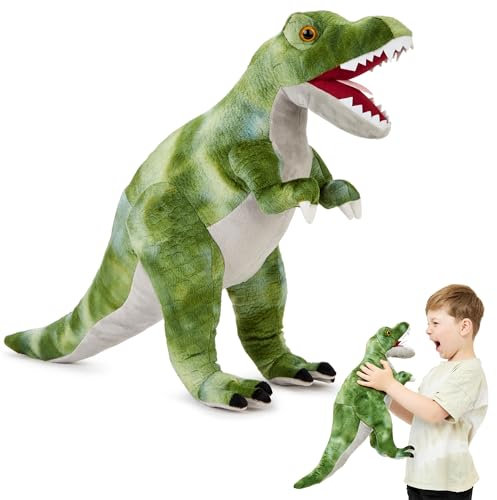 Zappi Co Weich gefülltes Kuscheltier für Kinder T-rex (Grün) Plüschtier (48-50 cm Höhe) Safari-Tiere Kollektion Plüschteddy Neugeborenes erstes Kind