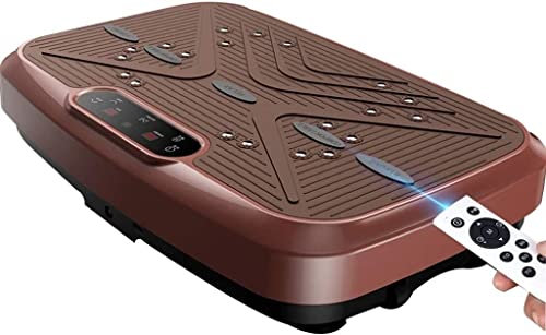 Samnuerly Vibration Platform Machine Vibration Board Home Gym Whole Body Shaker Exercise Machine Workout Trainer Fast Weight Loss Max User Weight 440lbs (Brown)