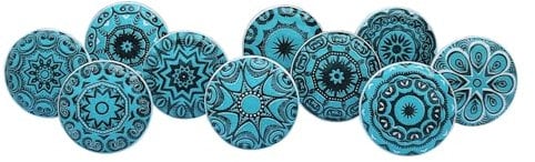 Royal Kraft Vintage Ceramic Pull Knobs for Kitchen Cabinet, Door & Drawer, Wardrobe, Cupboard (Set of 10) Sknob013