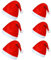 6 Stück Weihnachtsmütze, Weihnachtsmütze für Erwachsene und Kinder, Nikolausmütze Plüschkante Weihnachtsmann, Mütze Unisex Plüsch Bequeme Rot und Weiß für Weihnachten Neujahr Festliche Party