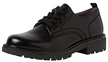 Jana Damen Schnürschuhe Oxford Vegan, Schwarz (Schwarz), 39 EU