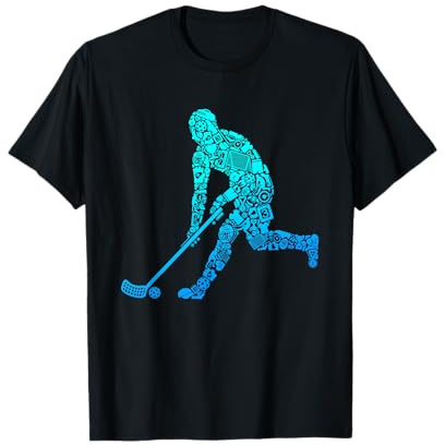 Floorball Spieler Symbole Floorballer Jungen Unihockey T-Shirt