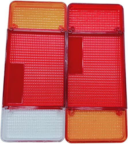 SHLPDFM 1 Paar Lichtscheibe Rückleuchten Heckleuchte Links + Rechts Glas Rückleuchtenglas Rücklicht Lampenträger für Iveco Daily Citroen Fiat Ducato Eurocargo I,II & III BP90-101/102