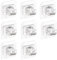 Lot de 8 supports de tringle à rideau - Sans perçage - Crochets auto-adhésifs ou crochets de rail de serviette pour la maison - Pour rideaux suspendus - Convient pour les pôles - Longueur : 4 cm -