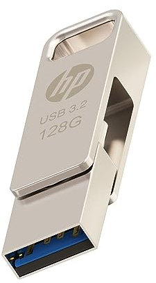 HP 128GB x206c Clé USB en métal OTG 3.2 Type-C/Type-A
