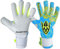 Keeperking Torwarthandschuhe für Erwachsene Fußballhandschuhe Herren Innennaht Profi Grip 4mm Fester Sitz Unisex Jonior (8,Q-Cyan-BHyb)