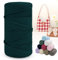 LEREATI Polyester Garn 150m Makramee Garn 4mm Geflochten Polyester-Seil Farbig Häkelgarn, Polyester Macrame Cord 4mm für Häkeltasche Umhängetasche Handtasche Geschenk Strickwaren (Dunkelgrün)