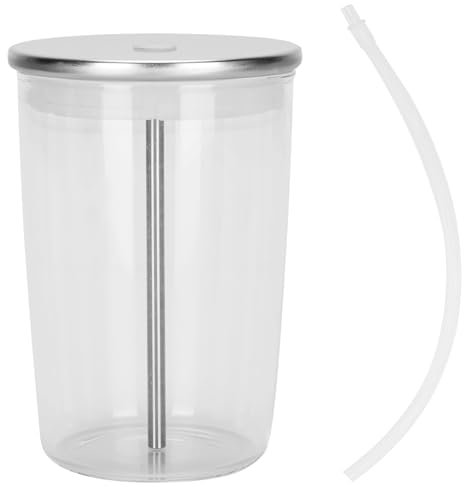 Klarglas-Milchbehälter für Jura, kompatibel mit Jura-Kaffeemaschinen-Modellen: Z8, Z6, J6, S8, S80, E8, GIGA X8cG2/X8G2/X3cG2/5, X8, X10, WE8, W3, X7, ENA 8, Micro 90, E6, D6, 479.9 1 g Glasmilch