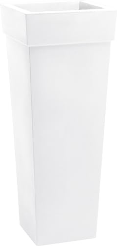 wonido XXL Blumentopf, Höhe 100 cm, B 40 x T 40 cm, weiß
