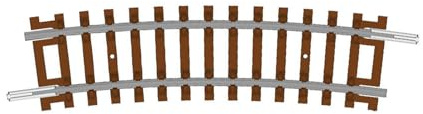 Hornby - TT8015 TT-Spur Halbkurve – 2. Radius 15° – Zusätzliche Gleisteile für Modelleisenbahn-Sets, Spielzeugeisenbahn-Gleisteile, beinhaltet: 1x 310 mm 2. Radius HAF-Kurve – Maßstab 1:120