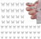 Abeillo 50Pcs Butterfly Nail Charms Alloy Bow Nail Art Charms 3D Butterfly Nails Decoration Supplies Bow Nail Gems for DIY Manicure Women Girls (5 Size)
