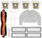 Compatibile con Xiaomi Robot Vacuum X10 Pezzi di Ricambio di Ricambio Accessori Spazzola Laterale Principale Filtro Hepa Sacchetto for la Polvere in Tessuto (Color : Set A)