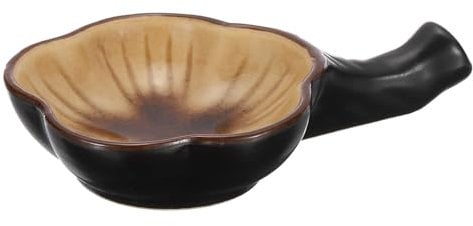 PATIKIL Chinese Calligraphy Ink Dish, Painting Brush Rest Dish Multifunctional Japanese Ceramics Ink Water Plate for Calligraphy, Painting, Art Supplies, Brown
