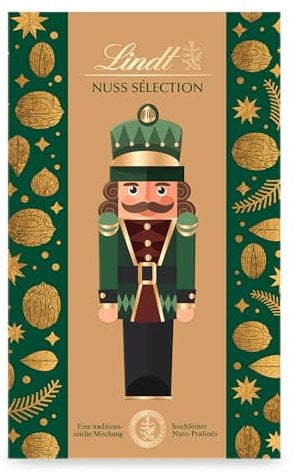 Lindt Schokolade | Nuss Sélection Milch-Haselnuss Tafel| 200g | Edle Schokoladentafel mit ganzen Haselnüssen in feinster Vollmilchschokolade | Premium Nuss-Schokolade zu Weihnachten