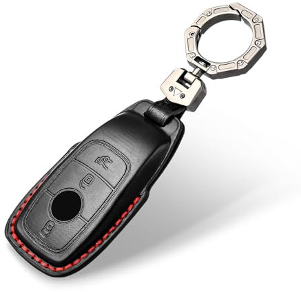 Schlüsseletui Schlüsseltasche Auto Schlüsselanhänger für Mercedes Benz Class A B C E G S CLA CLE CLS GLA GLC GLE GLK,Schutzhülle für Autoschlüssel mit Leder-Schlüsselgehäuse,D