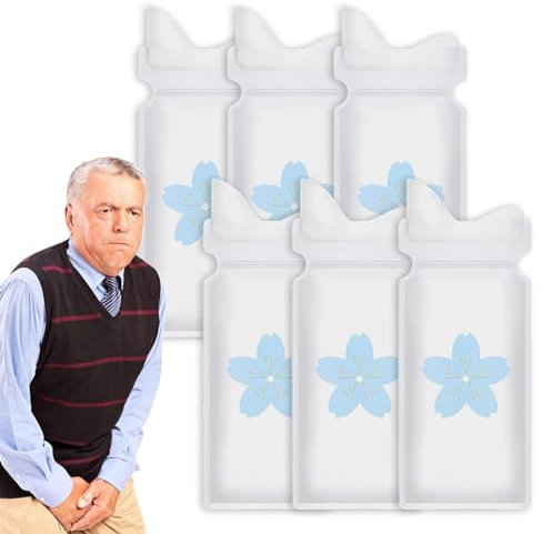 ETUCYNG Sacchetto portatile per urina – 6 sacchetti per urina a prova di perdite, sacchetti per urina auto, da viaggio, unisex, 700 ml, per donne incinte, uomini e donne