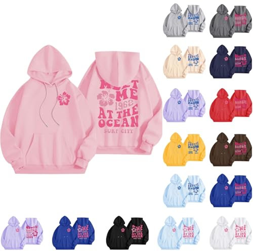 Pink Palm Puff Hoodie Kids 9-10 Cute Fall Hoodie Lightning Deals of Today Prime