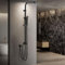 HOMELODY Regendusche Ohne Armatur Schwarz und 30x30CM Kopfbrause Edelstahl Duschsystem Ohne Thermostat Duschset Eckig
